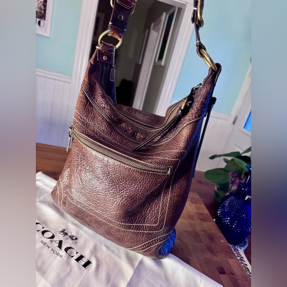 Coach Brown Leather Hobo Bag - Picture 2 of 6